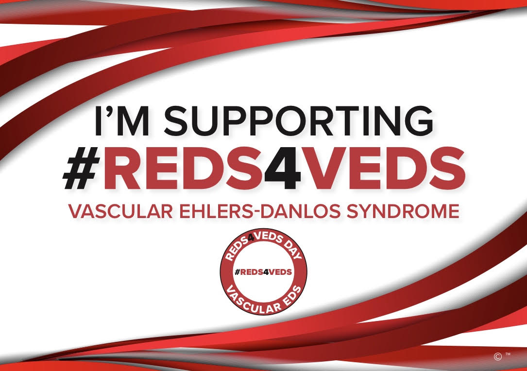 Join us in raising awareness for Vascular Ehlers-Danlos Syndrome (VEDS).  Let’s all wear red and follow the hashtag #REDS4VEDS to learn about ongoing efforts to help individuals living with #VEDS. #TheVEDSMovement @REDS4VEDS Day 

reds4veds.org