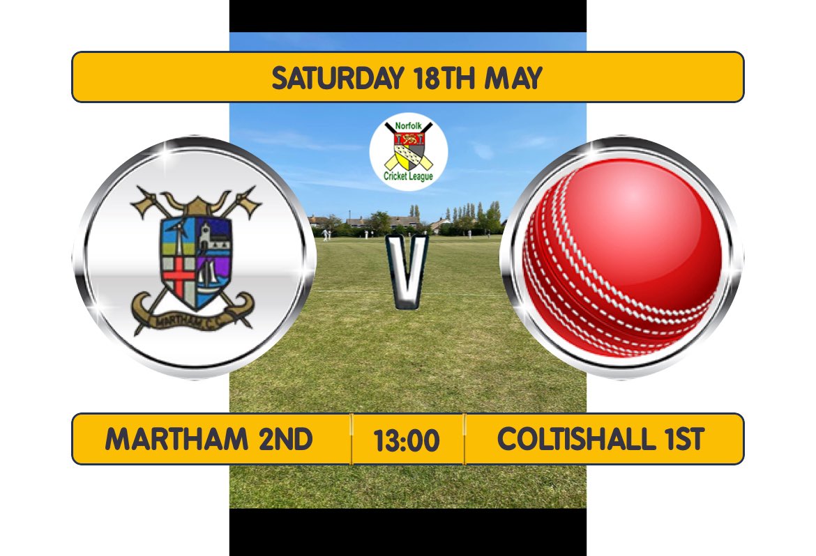 The first team travel to <a href="/DerehamCC/">Dereham CC</a>  tomorrow, while the second team host Coltishall cc 🏏

Good luck to both sides 🏏🍻