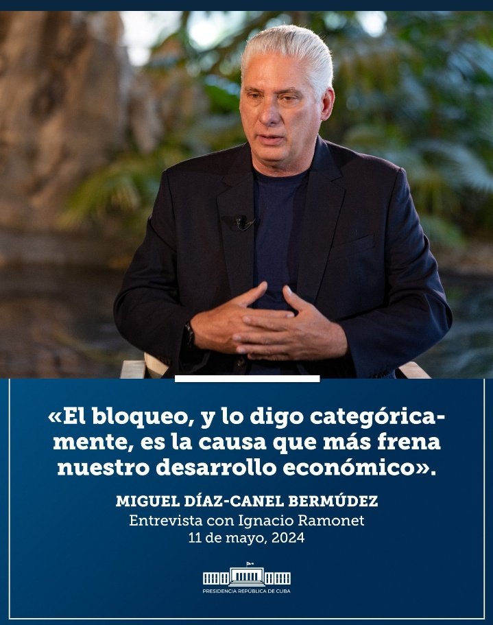 Nuestro Primer Secretario del Partido y Presidente de la República @DiazCanelB reafirma una realidad para el país. El bloqueo nos afecta y frena nuestro desarrollo. #Artemisa #Cuba