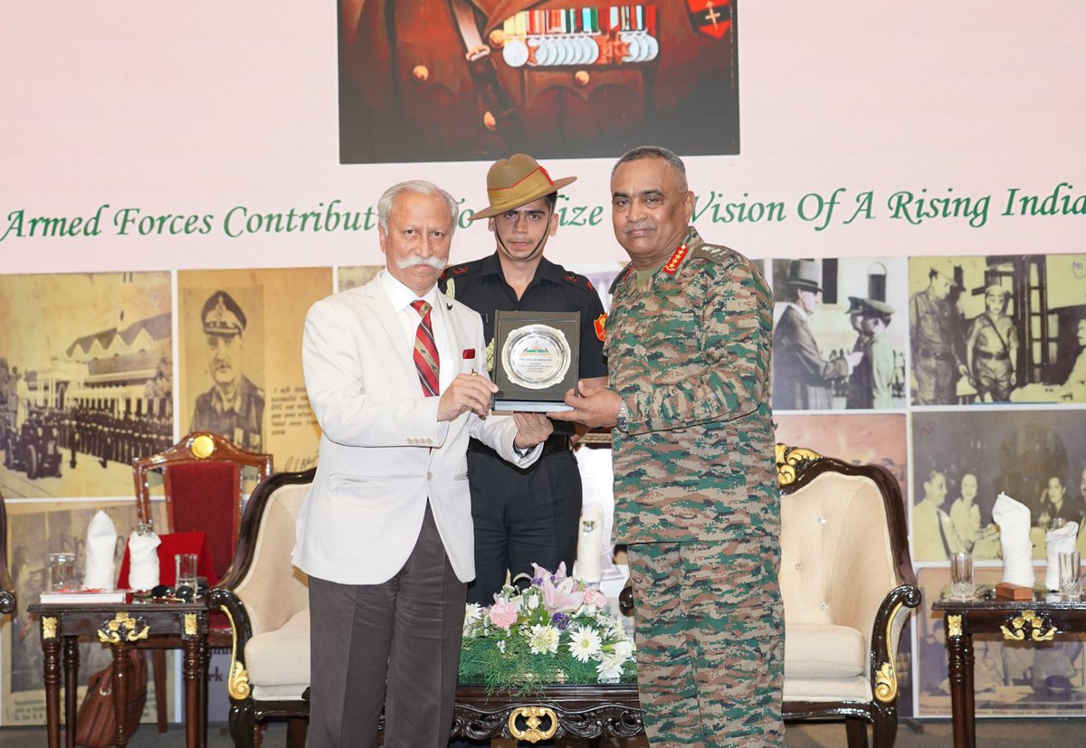 General Manoj Pande #COAS delivered a Special Address during the Second edition of “Lt Gen PS Bhagat Memorial Lecture” on theme “Armed Forces Contribution to Realise the Vision of a Rising India”, organised by #IndianArmy & @USIofIndia. #COAS emphasised that Lt Gen Bhagat was a