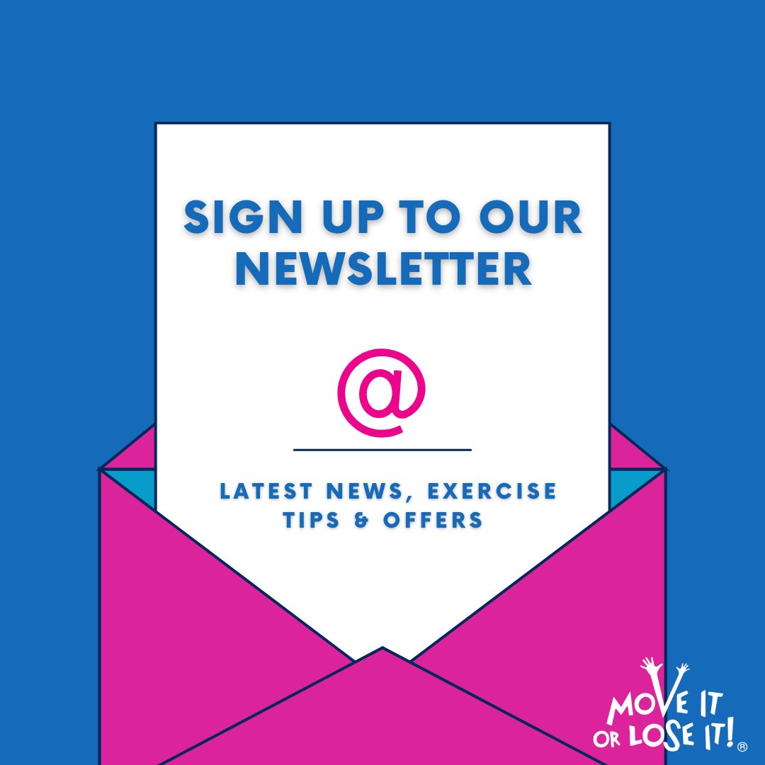 Did you know we have a monthly newsletter? 📧 Sign up for free to receive monthly news, exercise tips and offers. Click here to sign up today: 👇 Move it or Lose it newsletter sign-up #Moveitorloseit #HealthyAgeing #HappyAgeing #ActiveAgeing