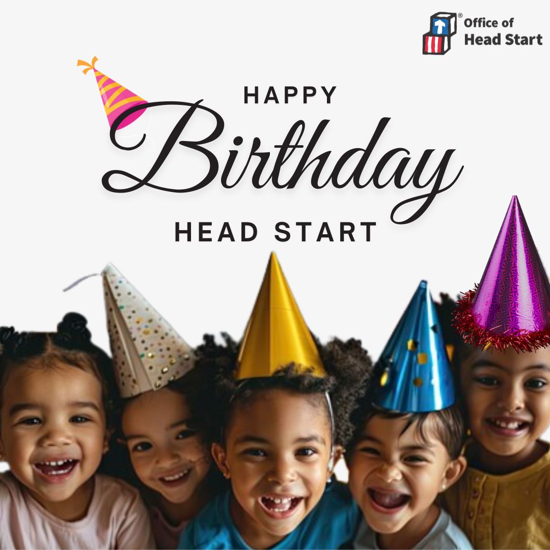 Happy 59th birthday to the Head Start program! 🎂 For almost six decades, Head Start programs have been a beacon of hope, empowerment, and stability for children and families across the nation. #HappyBdayHeadStart #CelebratingHeadStart