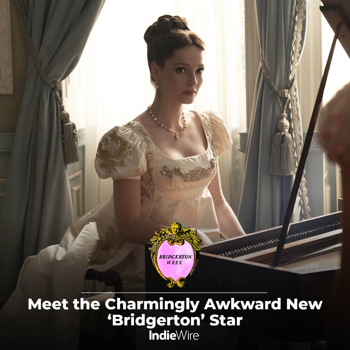 Hannah Dodd takes over the role of Francesca Bridgerton in Season 3. 'She's described in the books as kind of the odd one out...' Read more from #BridgertonWeek at IndieWire: trib.al/iXKCW4y