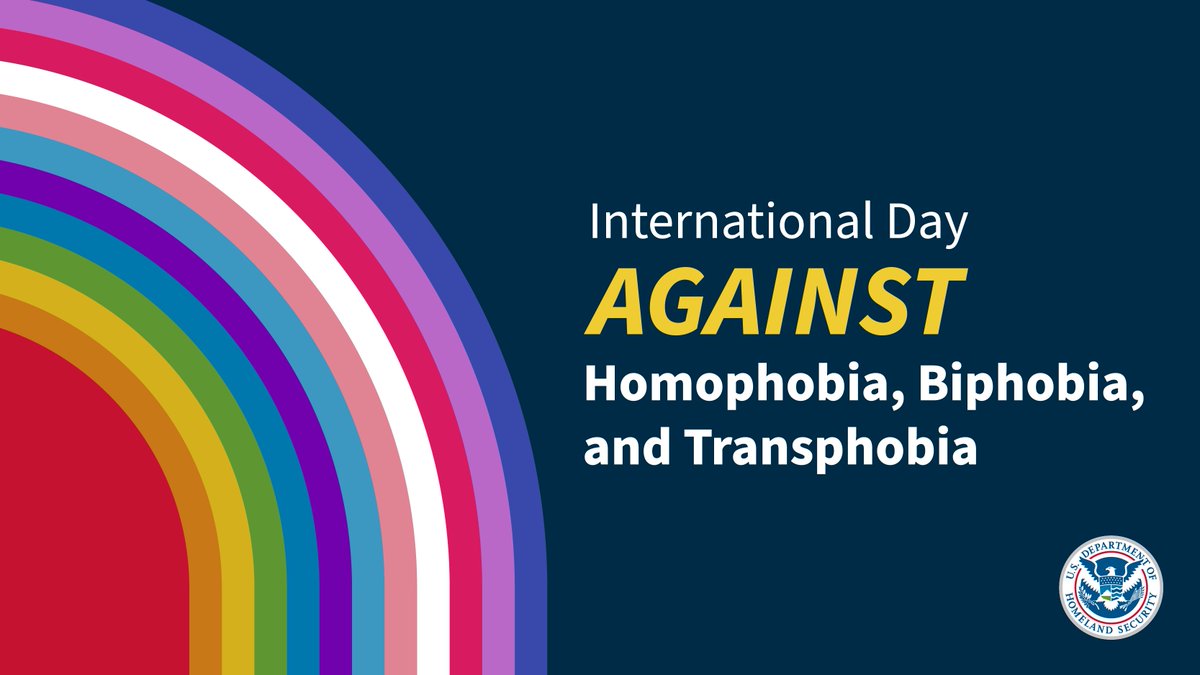 On International Day Against Homophobia, Transphobia, and Biphobia, we stand firmly in defense of the rights of our DHS employees and each one of our citizens, promoting equality, dignity, and respect for all, regardless of sexual orientation or gender identity. #WeAreDHS