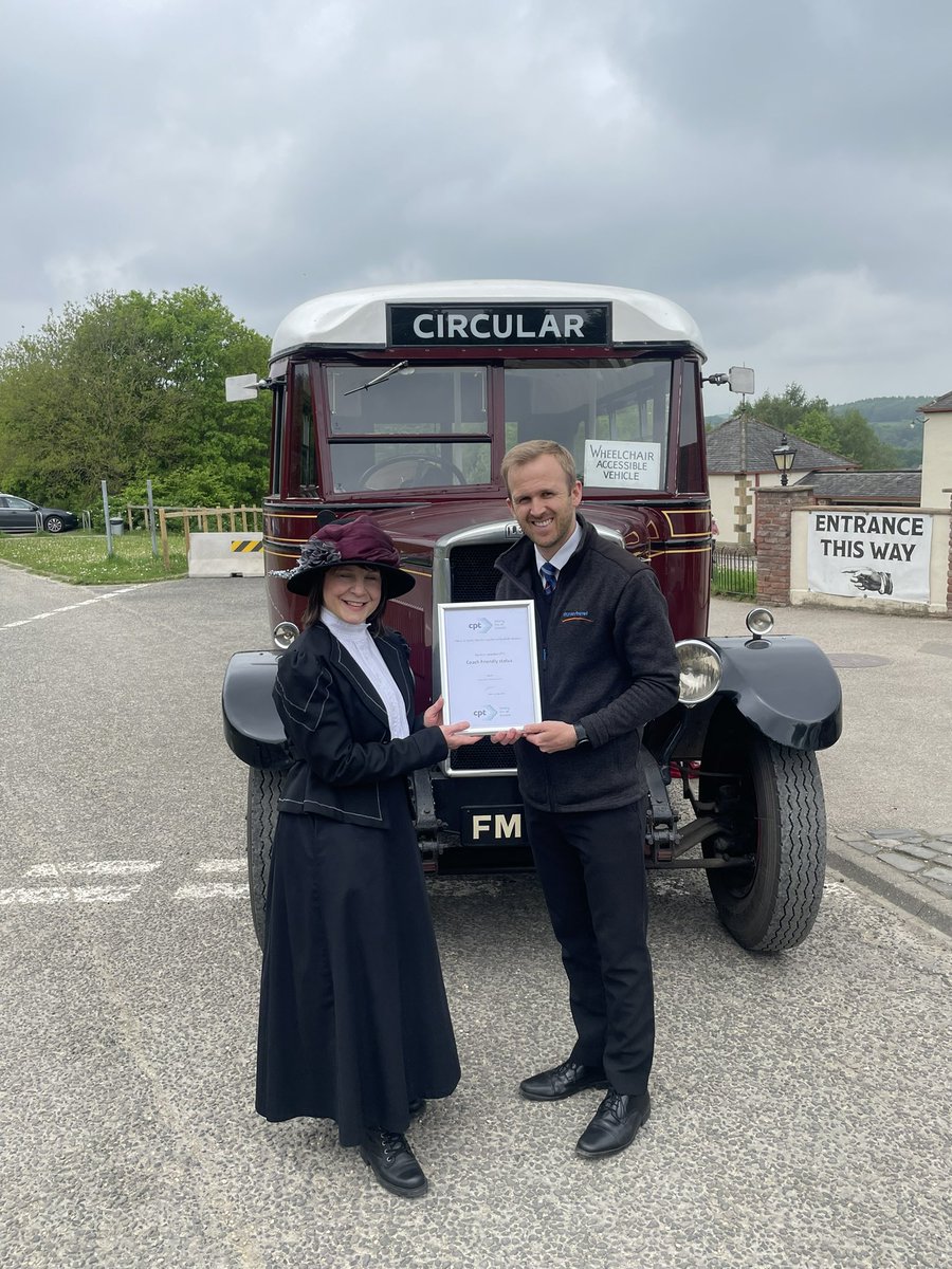 We were delighted to hand over our Coach Friendly renewal to @Beamish_Museum with the hand over carried out by our Regional Vice Chair Gavin Scott from @stanley_travel @CPT_UK (2/2)