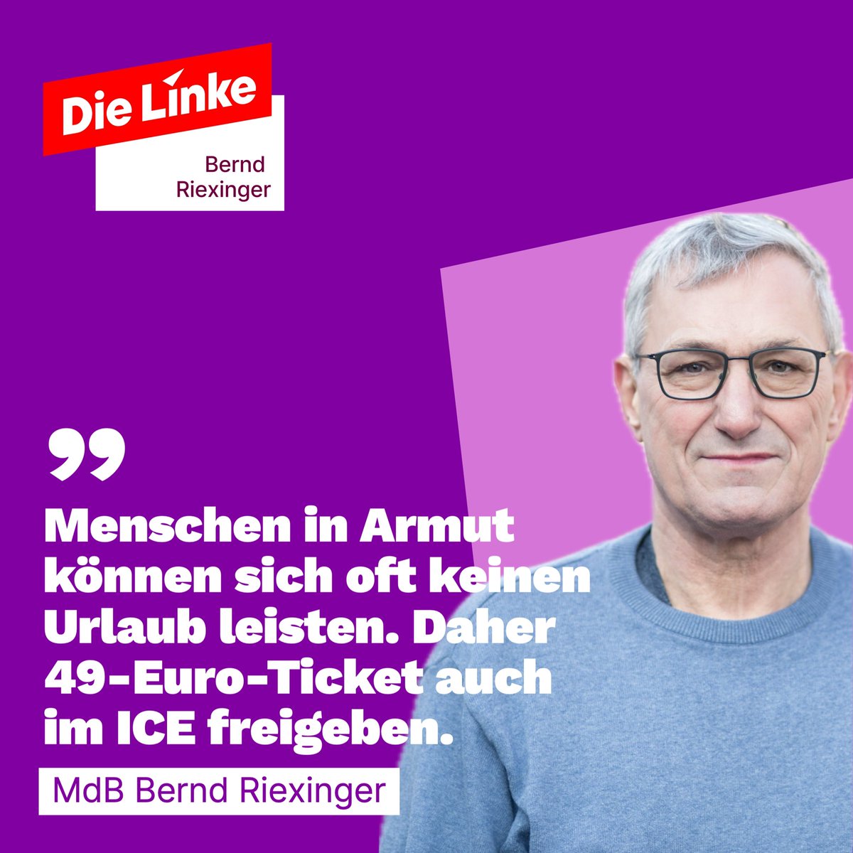 Das #Deutschlandticket wird von sehr vielen Menschen im Land genutzt. Es ermöglicht nun auch Menschen mit geringem Einkommen beispielsweise einen Tagesausflug mit dem Regionalzug zu machen. Viele Menschen mit geringem Einkommen, Alleinerziehende und Empfänger:innen von Bürgergeld