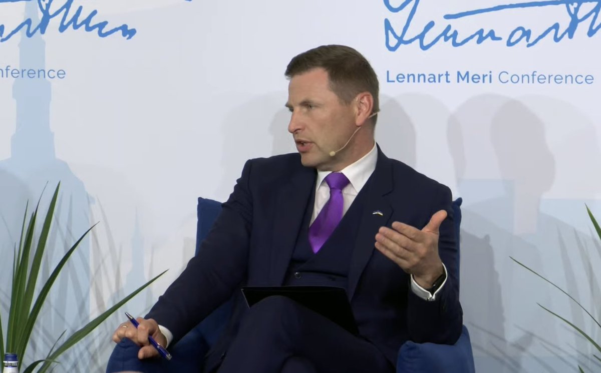 Estonian Def Min @HPevkur doesn't worry about what choice Americans will make in November. 'So what' if Trump wins, he shrugs; Europe has to do its own work either way. What he's more concerned about is whether Russia will influence the process. #LennartMeriConference