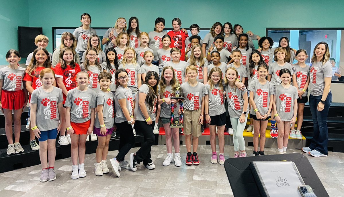 So proud of the 4th and 5th grade Cannon Cub Choir for receiving a 1+ at the GCISD Music Festival at Alley Cats! 🎶 <a href="/GCISD/">Grapevine-Colleyville ISD</a> <a href="/GCISDFineArts/">GCISD Fine Arts</a> <a href="/canSTEM/">Cannon Cubs</a>  #BeCannonProud #WeAreGCISD