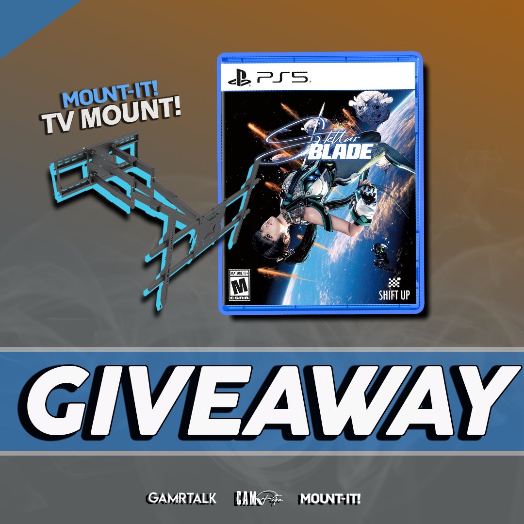 Win a copy of Stellar Blade for PS5 plus a TV Mount from Mount-IT! 🔥🎮 ✨️How To Enter: 1️⃣ All you have to do is follow: @lastofcam @mount_it_ @ThatPetra 2️⃣ RT & Tag some friends