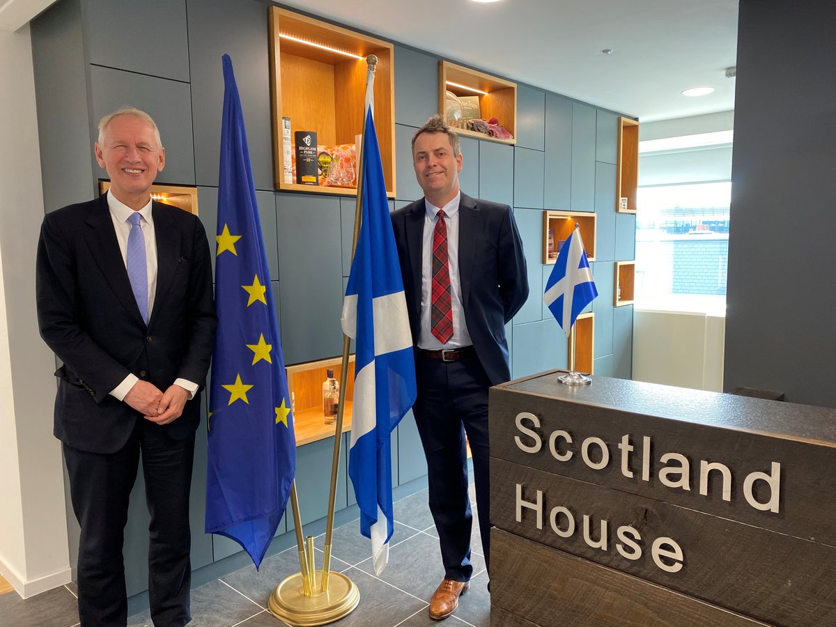 Scottish Government Brussels (@scotgovbrussels) on Twitter photo Pleasure to meet with <a href="/HanPeters_inBXL/">Han Peters in Belgium</a>, Chargé d'affaires for the Netherlands' Embassy to Belgium, for a valuable discussion in Scotland House.
H.E. Peters & <a href="/MJohnsonSG1/">Martin Johnson</a> discussed the political outlook in the coming months and cooperation on renewables, trade & investment. Pleasure to meet with <a href="/HanPeters_inBXL/">Han Peters in Belgium</a>, Chargé d'affaires for the Netherlands' Embassy to Belgium, for a valuable discussion in Scotland House.
H.E. Peters & <a href="/MJohnsonSG1/">Martin Johnson</a> discussed the political outlook in the coming months and cooperation on renewables, trade & investment.