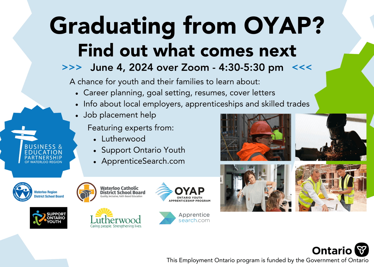 📢📅 Graduating from OYAP? Find out what comes next. Registration: ow.ly/Mkaa50RJQ4E