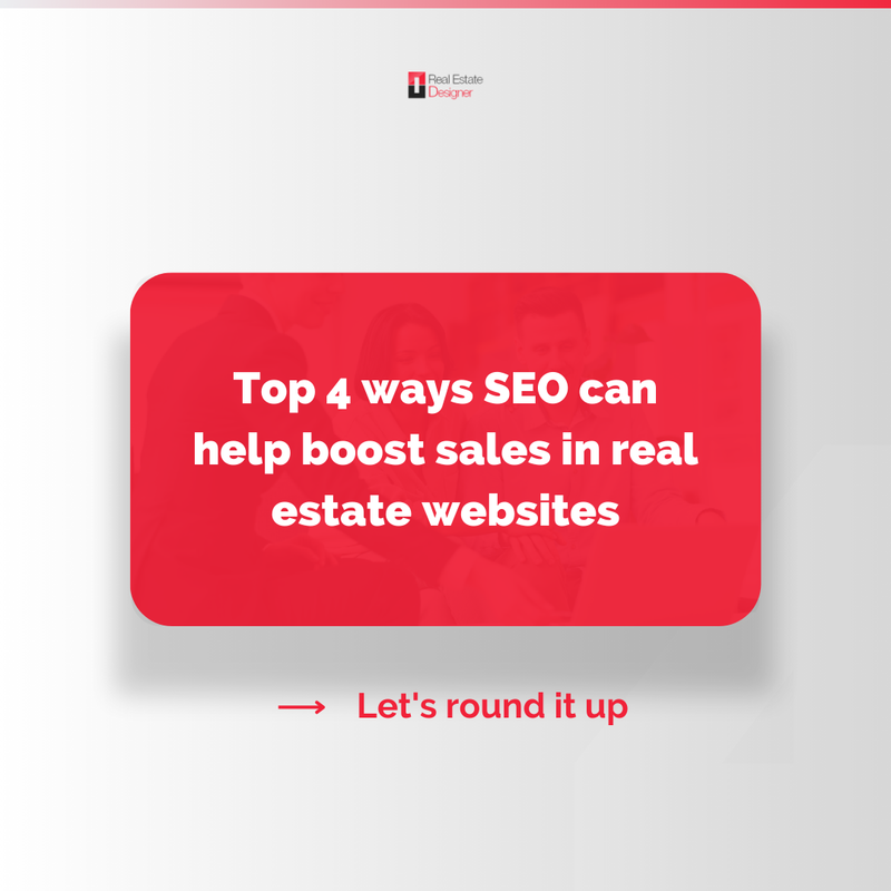 Boost your real estate sales with the power of SEO! 🏠 

1️⃣ Get found in local searches
2️⃣ Attract high-quality leads
3️⃣ Offer a seamless user experience
4️⃣ Enhance your brand's trust

#SEO #RealEstate #SalesBoost #DigitalMarketing #GrowthHacking #OnlineMarketing