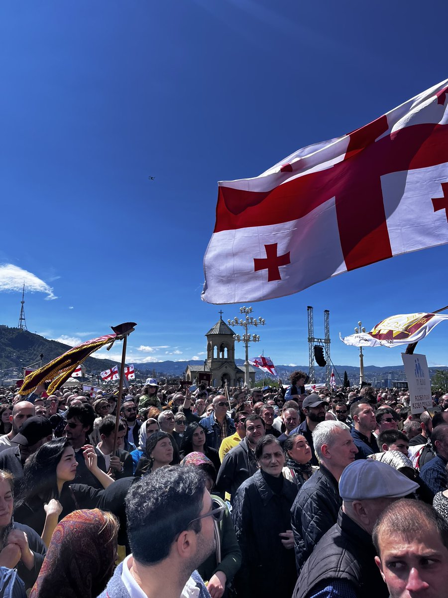 Family purity day was first established ten years ago, marking the day church mobs beat up a nascent pride march in Tbilisi. This year it’s a public holiday. A large crowd marched from parliament to the Holy Trinity Cathedral, built in 2004 with funds from Bidzina Ivanishvili.
