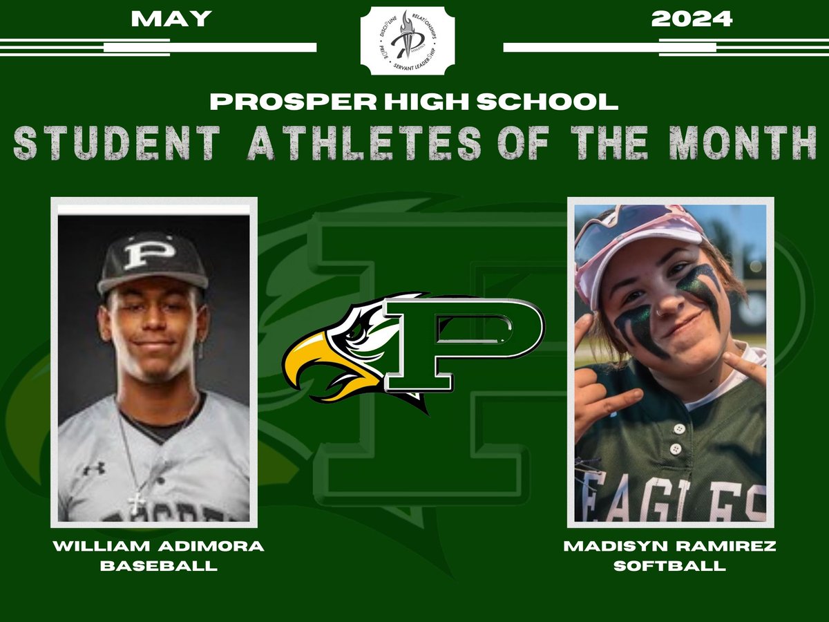 Congratulations to our Prosper High School Student Athletes of the Month for May! @ProsperISD @ProsperHS #prosperproud