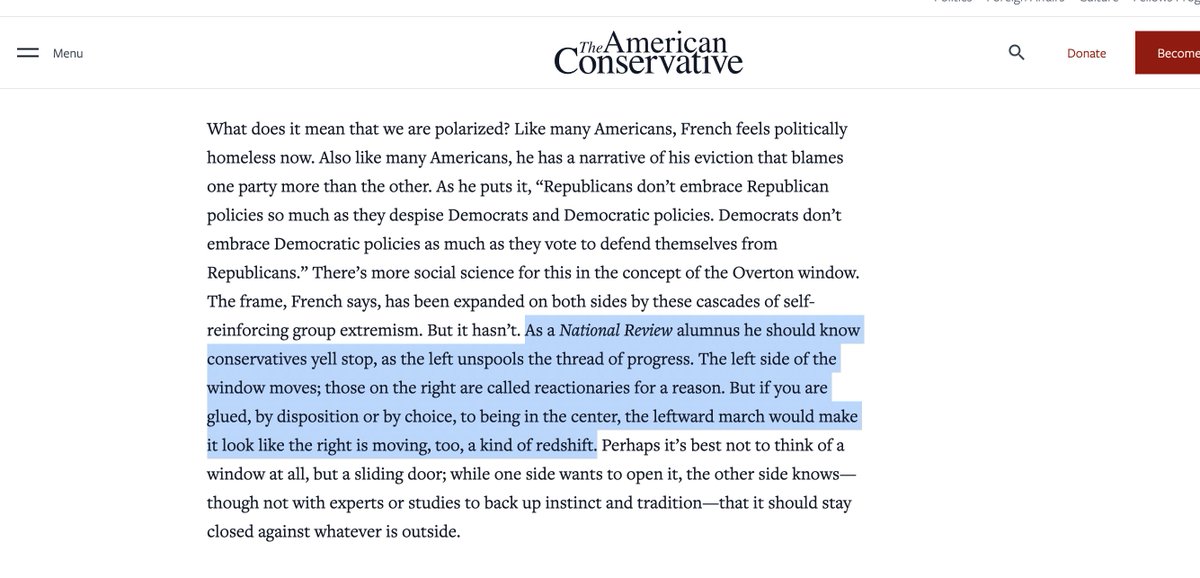 David French hasn't said anything new since 2020, so no one should really have to write anything new in response. Left, French in NYT yesterday. Right, my spring 2021 @amconmag review of his book 'Divided We Fall.'