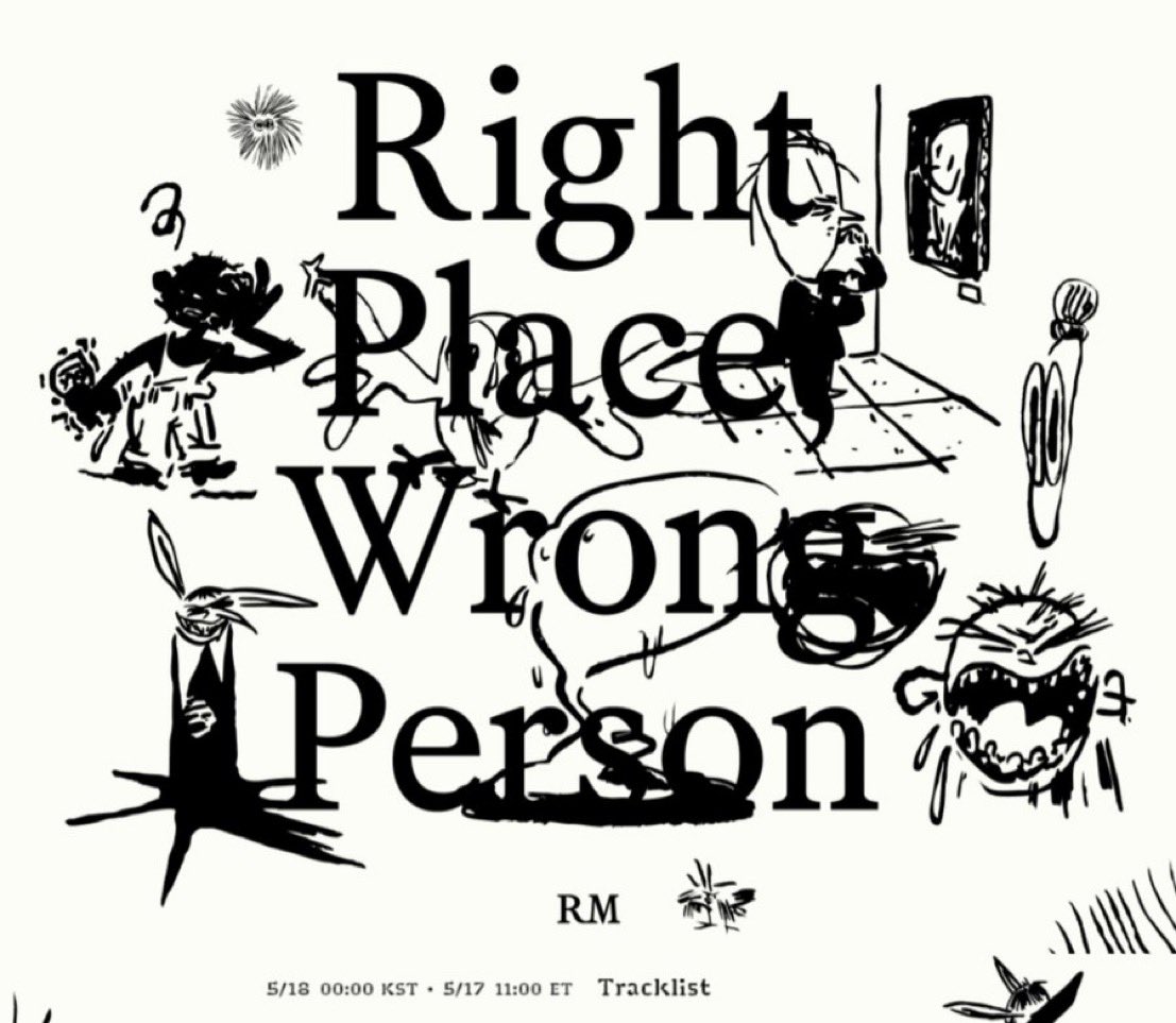 SI VEN ESTE TWEET COMENTEN POR 🐨 ⬇️ RPWP TRACKLIST #RM #RightPlaceWrongPerson
