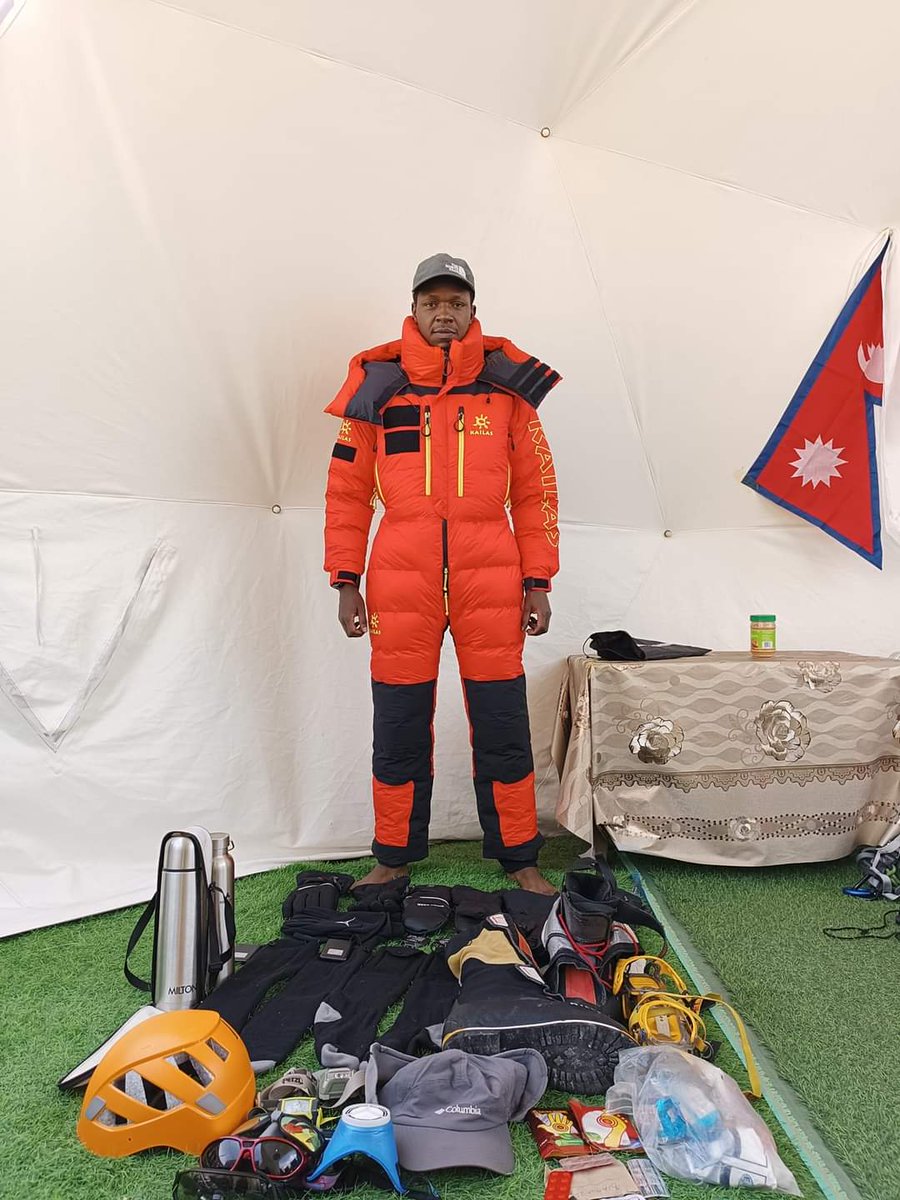 MAJOR UPDATE: 
Tonight, our man in Mt. Everest leaves the basecamp for the summit push. It's time!!! 
Everest without supplemental oxygen!
#everest #everest2024 #8000er #mountains #mountainlove #kenya #kenyan #africa #african