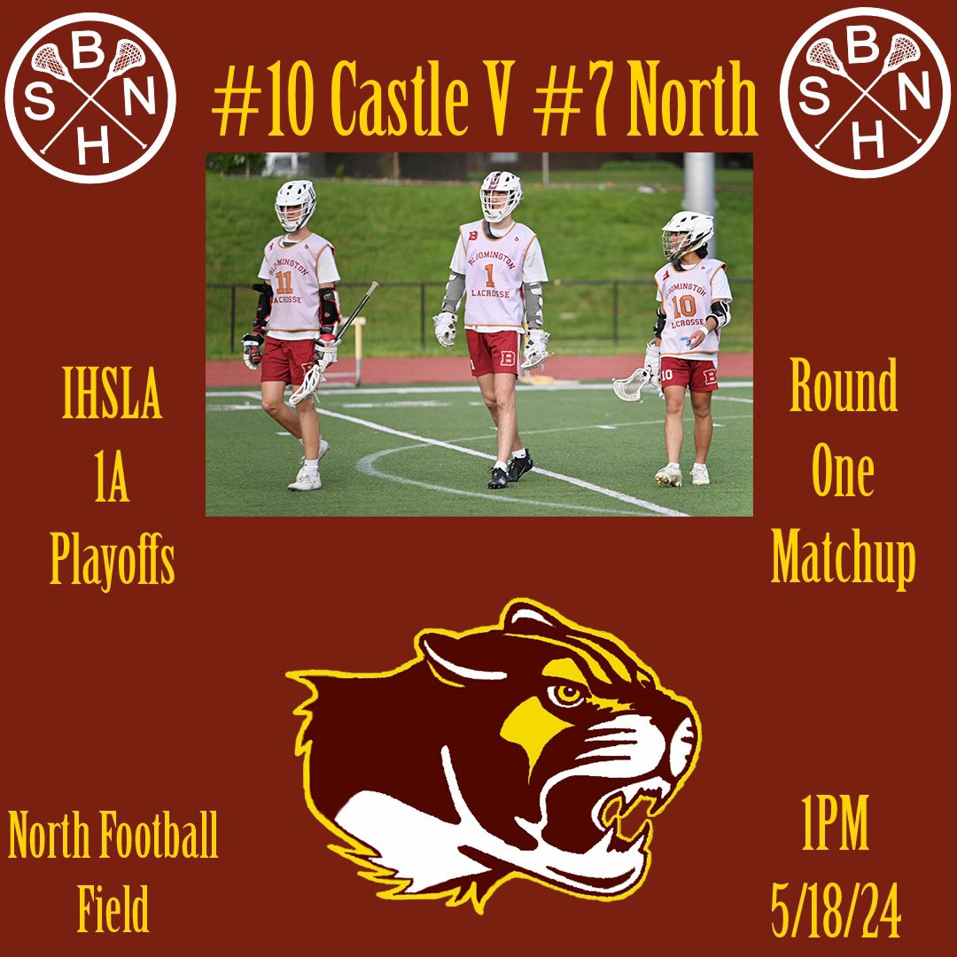 IHSLA 1A State Tournament Round one. #10 Castle @ #7 North. Saturday 5/18/24 @ 1PM. HERE WE GO! #gsd <a href="/BHSNSS/">THE COUG NATION</a>