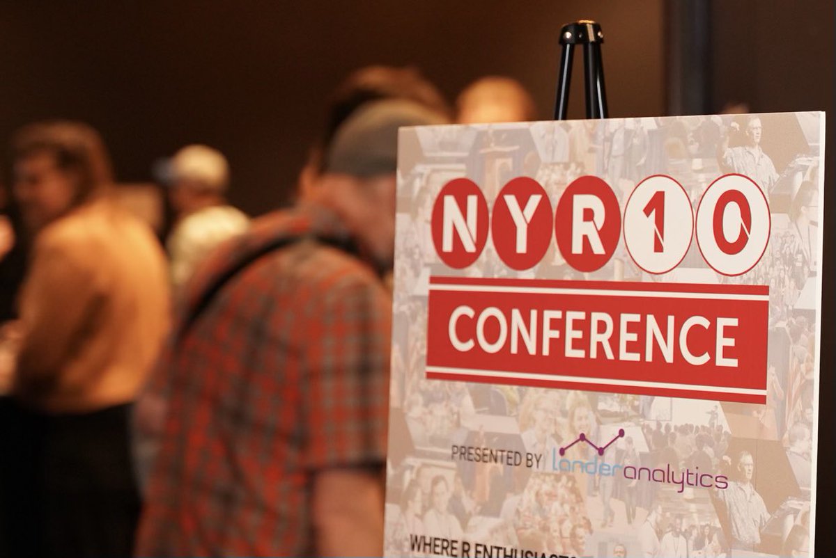 Day 2 of the New York R Conference is underway! 🎬

We have an incredible lineup of speakers including @johnpark_52 from the @dallascowboys, @hadleywickham & @wesmckinn from @posit_pbc, and @hmason from Hidden Door! 🗣️

#rstats | #rstatsnyc 🗽