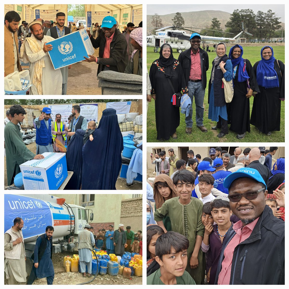 Today's visit to Baghlan province, Northern Afghanistan, alongside @unafghanistan, offered a sobering glimpse into the aftermath of recent flash floods. @UNICEFAfg & partners are providing vital support, incl. safe water, supplies, cash & psychosocial support. Ugent needs remain.