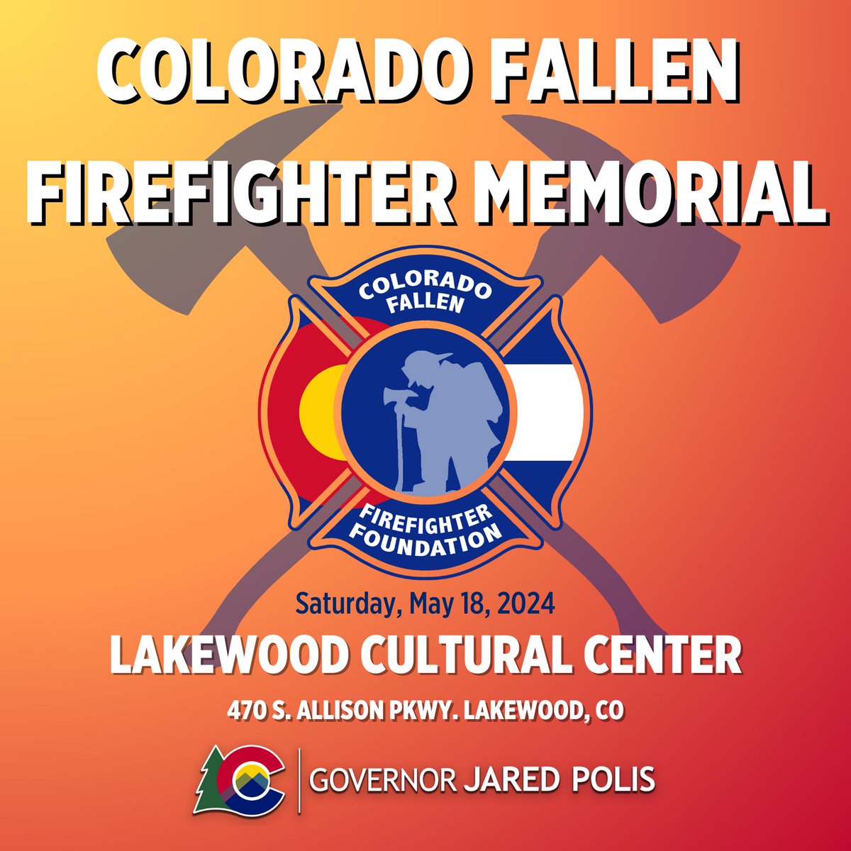 Each May, the Colorado Fallen Firefighters Foundation honors those who have died in the line of duty (LODD) protecting lives and property in Colorado. Two firefighters, Chester M. Riley and Harold J. Cordova, have been added to the memorial wall, and this Saturday, May 18th,