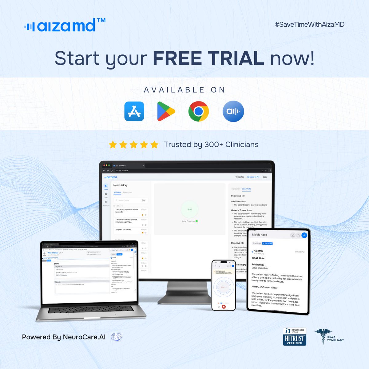 savelife_ai's tweet image. 👉Don&apos;t miss out on our latest updates. Follow us today!

⬇️Get AizaMD Now!
Access our web app here
app.aizamd.ai

Download Mobile App
qr1.be/Y056

Try AizaMD Now!
aizamd.ai

#savetimewithaizamd #aizamd #neurocareai #clinicaldocumentation