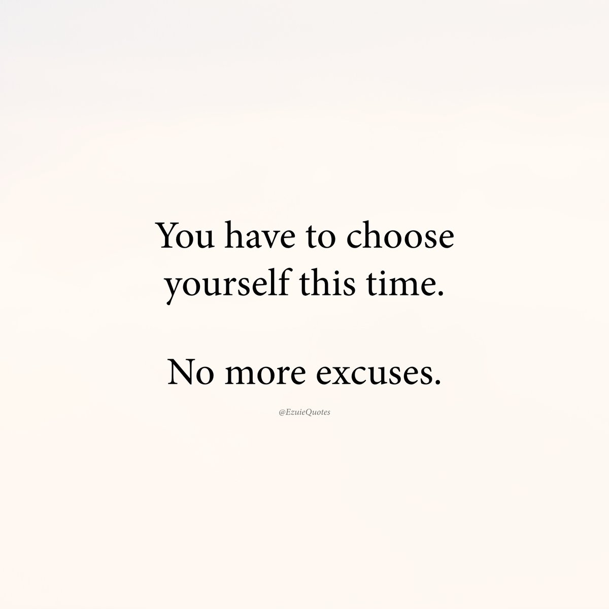 No excuses