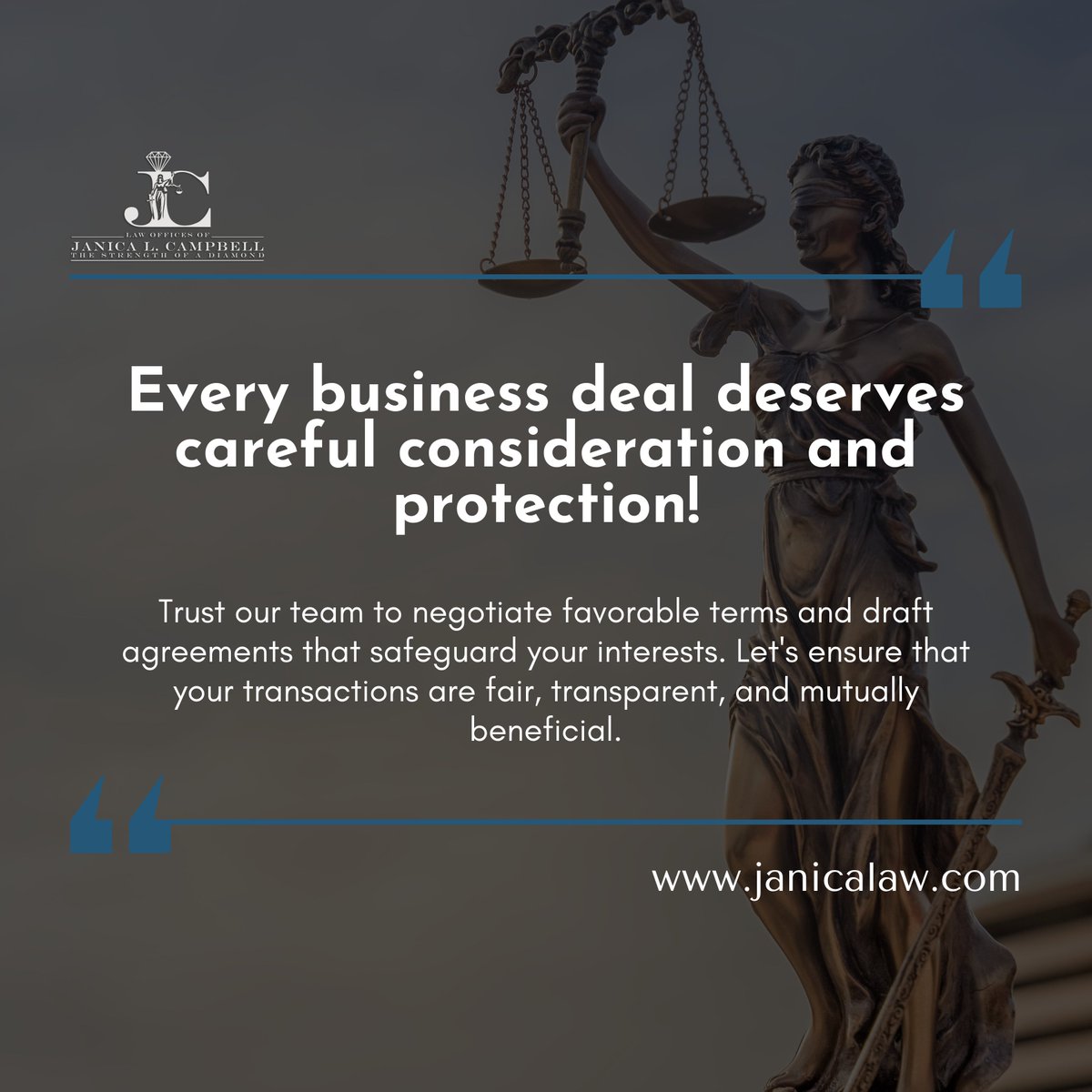 🔍 Every business deal deserves careful consideration and protection! 💼✨

Trust our expert team to negotiate favorable terms and draft agreements that safeguard your interests.

#BusinessDeals #DueDiligence #BusinessStrategy #RiskManagement #ProtectYourBusiness #BusinessSuccess