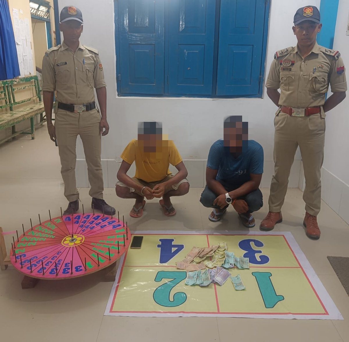 Khowai PS conducted gambling raid in the Charak Mela of South Jambura , Kabiguru School Ground and arrested the above two gamblers and also seized Cash Rs 2080/- with gambling Articles US -12 TG Act.
@ceotripura 
@tripura_cmo 
@Tripura_Police 
@dmkhowai