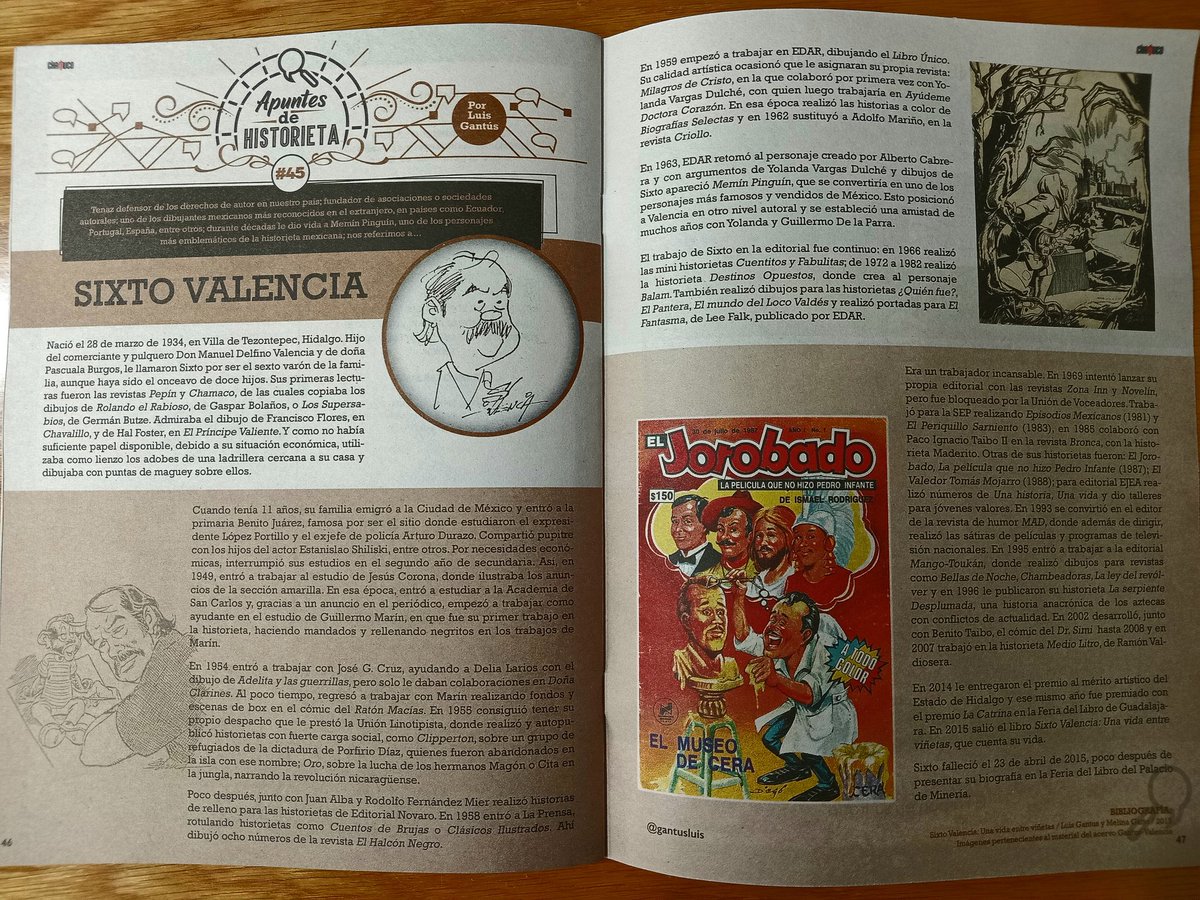 Sixto Valencia / #ApuntesDeHistorieta / #ViernesDeClásicos / @gantusluis 
vía Impreso @El_Chamuco 451