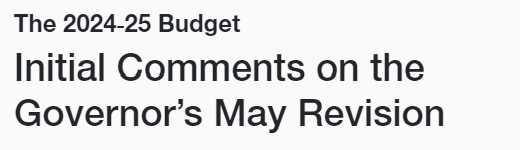 We have just released our Initial Comments on the Governor’s #CABudget May Revise. lao.ca.gov/Publications/D… (1/7)