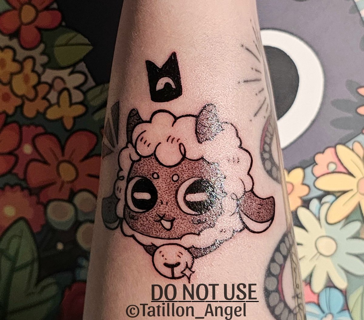 @cultofthelamb tattoos I got with @tatillon_angel and designed by her!! 🐑❤ She has Narinder and I got the lamb!