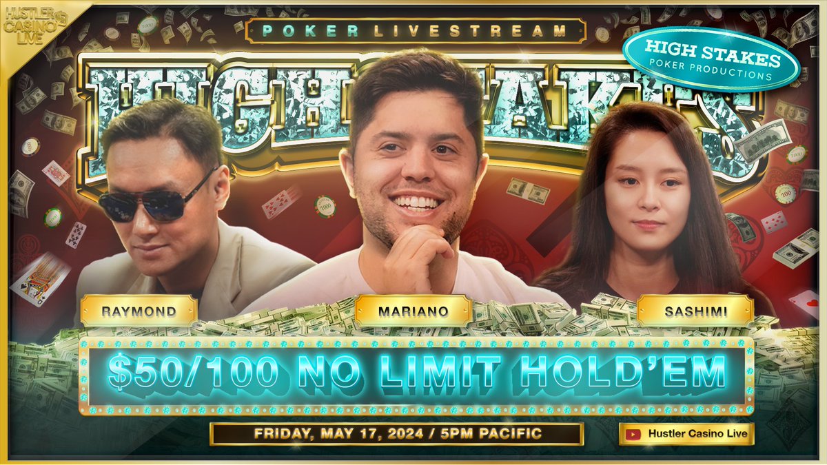 TONIGHT!! HIGH STAKES FRIDAY!! @sashimipoker Mariano Raymond George Francisco L @TheUnrealHG Commentary by @ThirdWalking Watch it here: youtube.com/live/WwqS6G1I9…