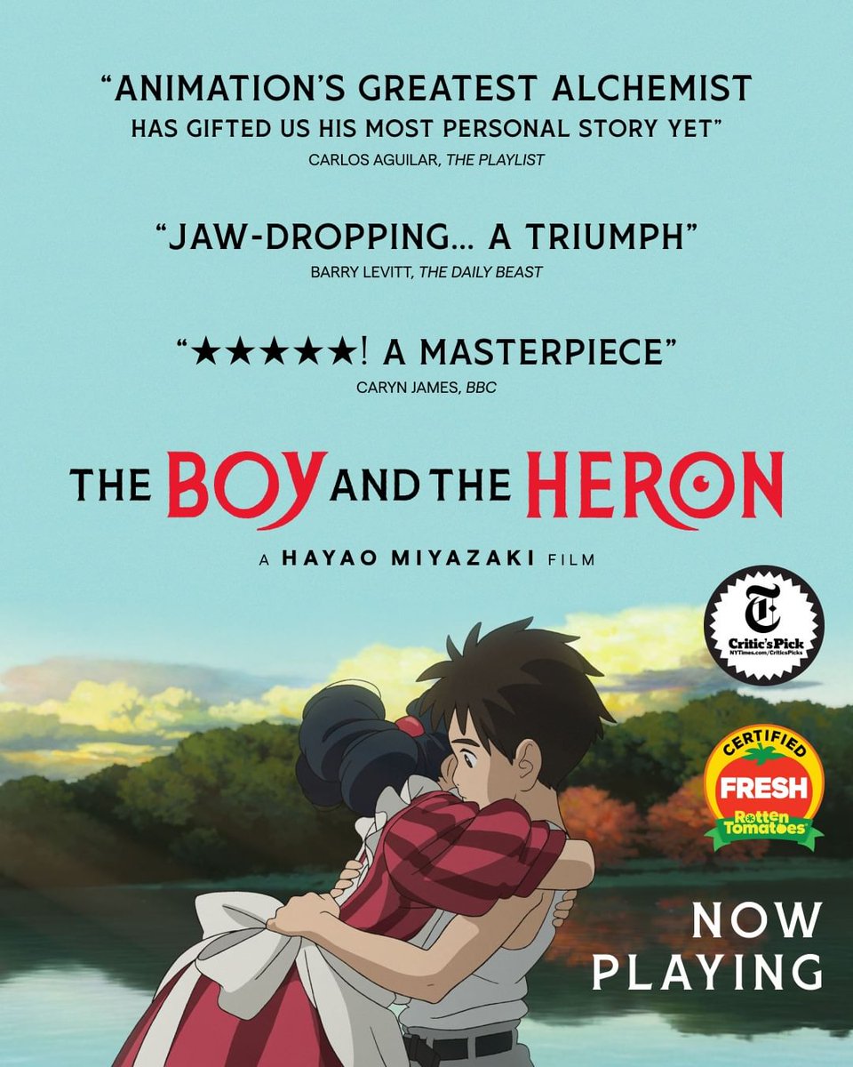 'Animation's Greatest Alchemist' has returned, and critics and audiences everywhere are ecstatic!💫 #TheBoyAndTheHeron is NOW PLAYING in Cinemas in India, in Japanese with English Subtitles & English Dubbed Versions. Book your tickets now. ​ #StudioGhibli #HayaoMiyazaki #Repost