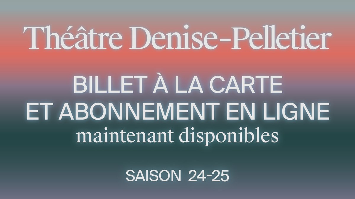 𝐎𝐔𝐕𝐄𝐑𝐓𝐔𝐑𝐄 𝐃𝐄 𝐋𝐀 𝐕𝐄𝐍𝐓𝐄 𝐄𝐍 𝐋𝐈𝐆𝐍𝐄

C’est aujourd’hui à midi que débutera la vente de billet à la carte et d'abonnement 𝐞𝐧 𝐥𝐢𝐠𝐧𝐞 !

Réservez vite pour bénéficier des meilleurs sièges➡️ bit.ly/44MoiDA

Notre 61e saison n’attend que vous ! 🔥