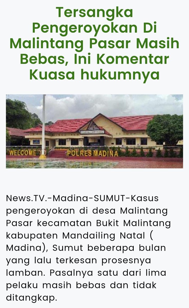 Mohon atensi KAPOLRI @ListyoSigitP @DivHumas_Polri @poldasumut @HumasMadina newstv.id/tersangka-peng…