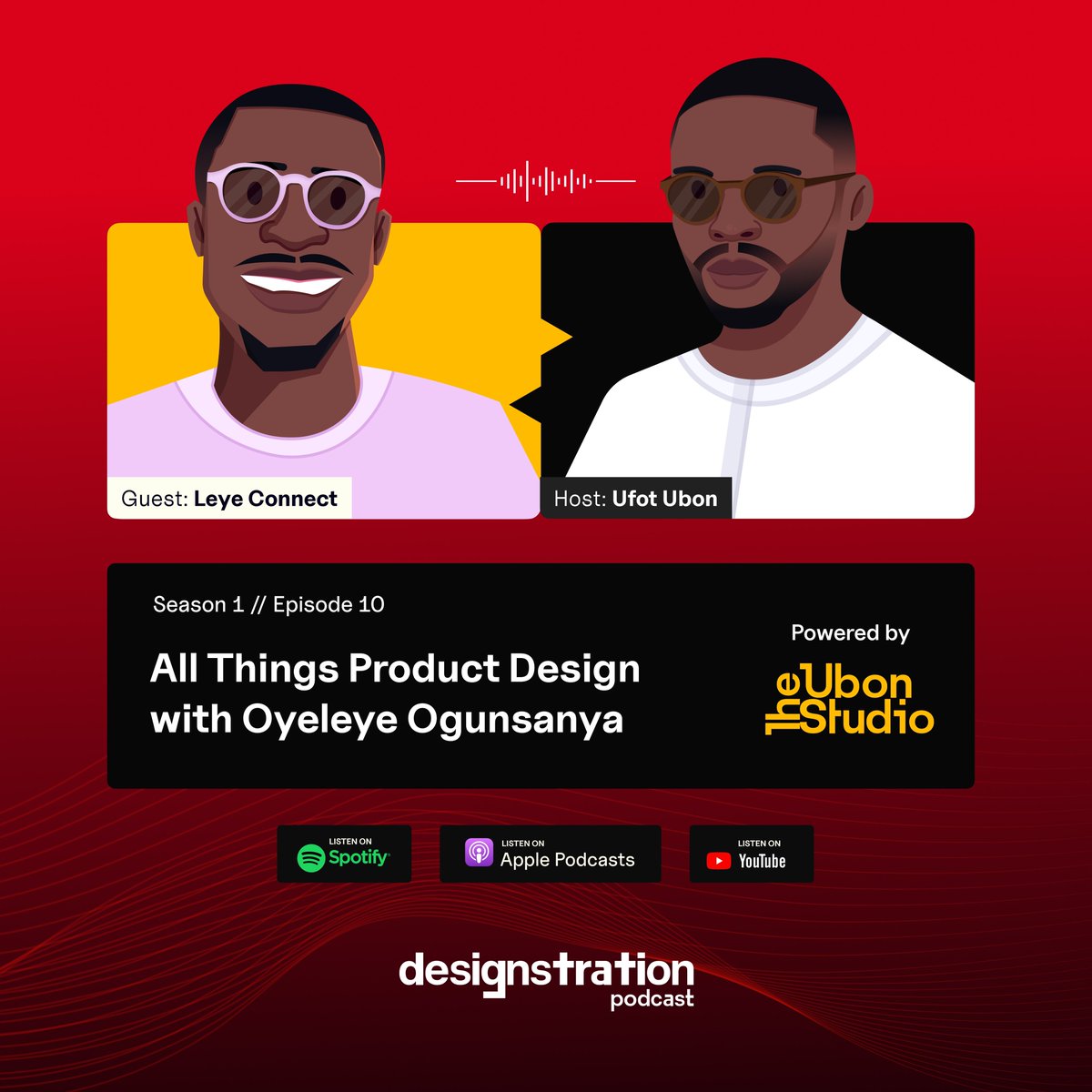 New Episode Out! 🎉 Come join @leyeconnect on this week’s episode as he talks about All things Product Design with @ufotubon Listen on @spotify: open.spotify.com/episode/6KUhXY… Listen on @ApplePodcasts: podcasts.apple.com/us/podcast/des… #DesignstrationPodcast