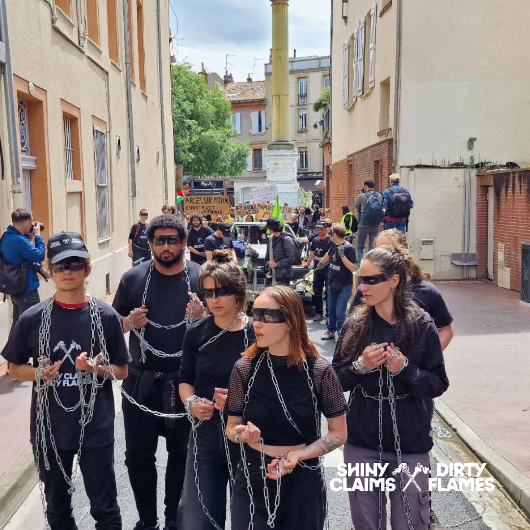 🔥We are following the #Paris2024 Olympic Torch on its tour through France. Why? To call on @ArcelorMittal - the company that provided the metal for the torch - to do much, MUCH more to protect human rights and the environment. Read more 🔗shiny.claims #ShinyClaims