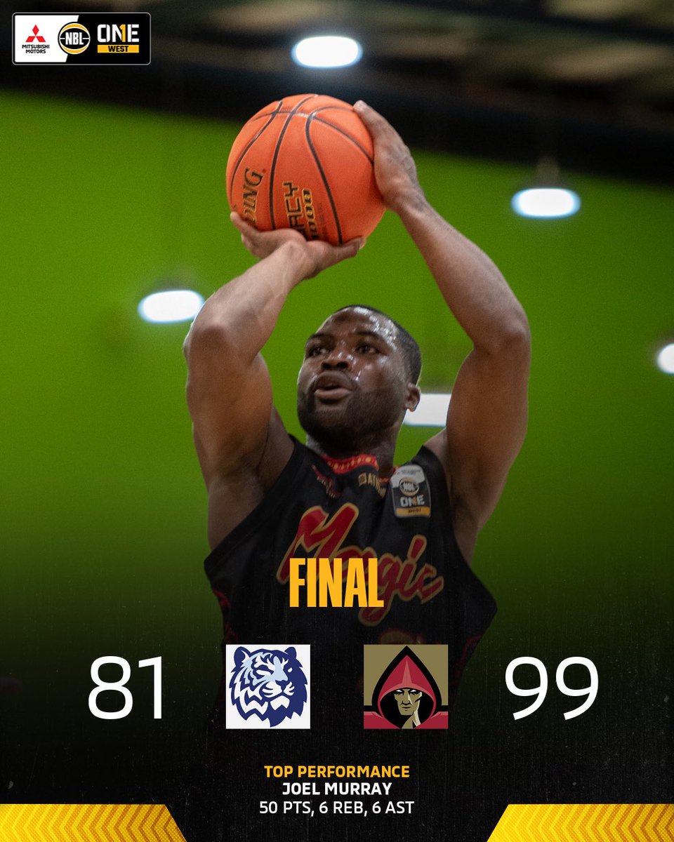 NBL1's tweet image. Take a bow Joel Murray 🔥 

5️⃣0️⃣ points against the Willetton Tigers 😳

Watch the NBL1 West live via NBL1.com.au or the NBL1 App 💻&amp;amp;📲