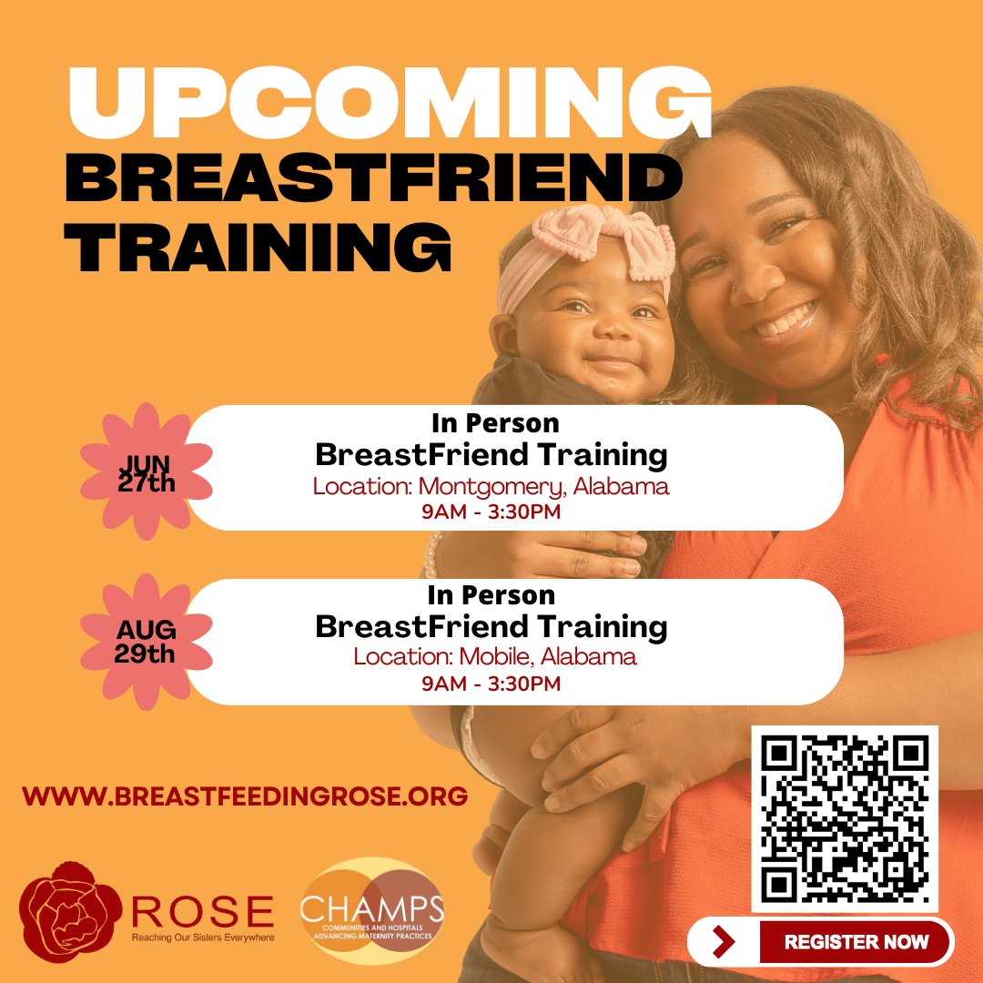 Big news ahead! 🎉 IN-PERSON BreastFriend trainings are coming this summer. Be ready to empower breastfeeding support in your community! Scan the QR Code to register. 🌟 #CommunityTransformer #BreastfeedingSupport