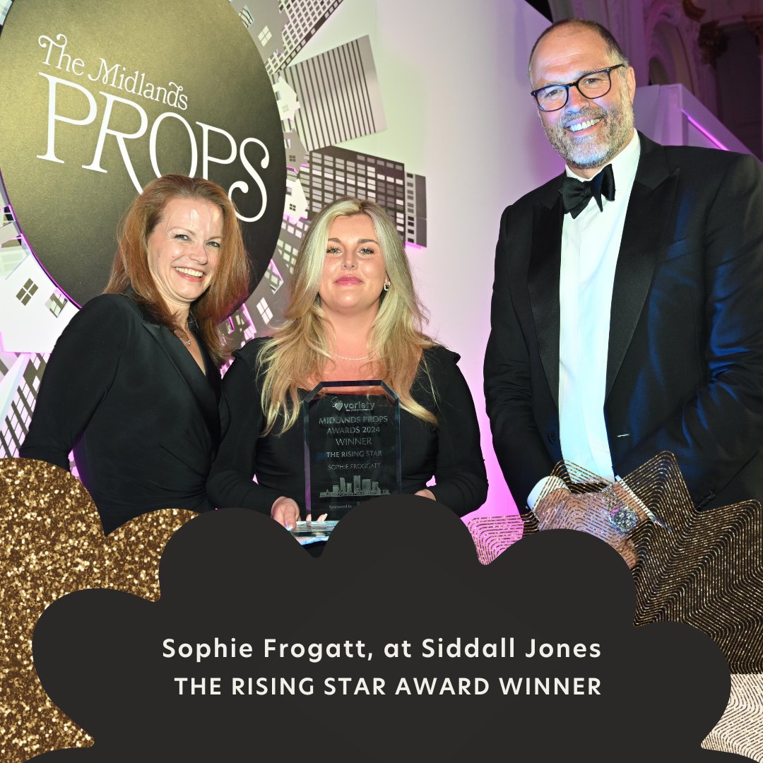 🎉 Congratulations to the winners of the 2024 Midlands Property Awards! The ESG Award - @MAA_Charity The Rising Star Award - Sophie Frogatt at @siddalljonesltd Congratulations to all winners, shortlists, and thanks to our amazing attendees! 💖