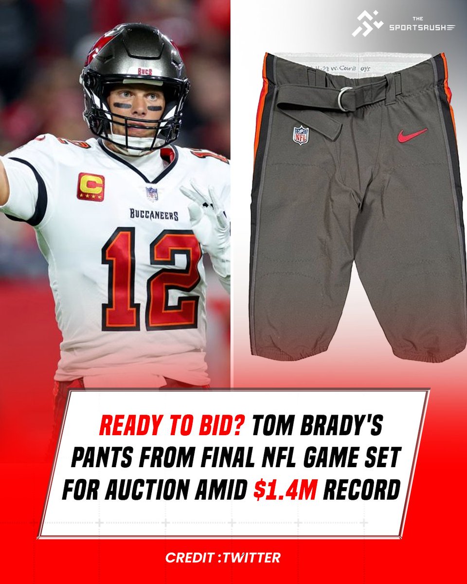 🏈💰 Tom Brady's jersey from the same game sold for a record $1.4 Million! Who's ready to bid? 💸

#TomBrady #NFL #Buccaneers #NFLAuction #TomBradyNews