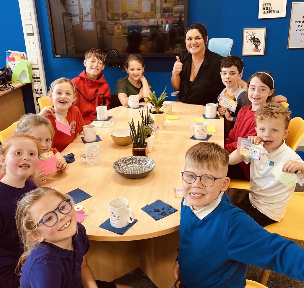 YESSSSSSSS it’s a full house this week as it’s someone from every class enjoying a hot chocolate this week 🫶⭐️🩵 @Astley_PrimaryR @Astley_Primary1 @Astley_Primary2 @astley_primary3 @astley_primary4 @astley_primary5 @astley_primary6 #aboveandbeyond #welovehotchoc #weareace 🦋