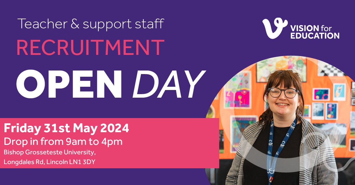 We'll be at BGU on Friday 31st May
Vision for Education has specialised in recruiting for  schools, colleges &amp; other providers since 2008. So, whether you're a teacher, school support worker or senior leader looking for work, we can help! Come for a chat😀
#VisionforEducation