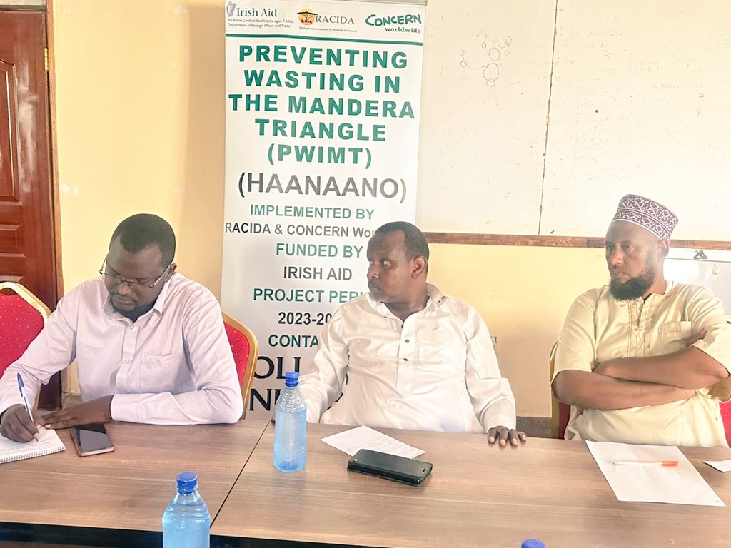In an effort to establish a robust coordination framework and implementation mechanism for #NaturalResourceManagement activities, under the Preventing Wasting in Mandera Triangle — PWiMT #HaanaanoProject, implemented by @RACIDAofficial with @Concern and funded by @Irish_Aid today
