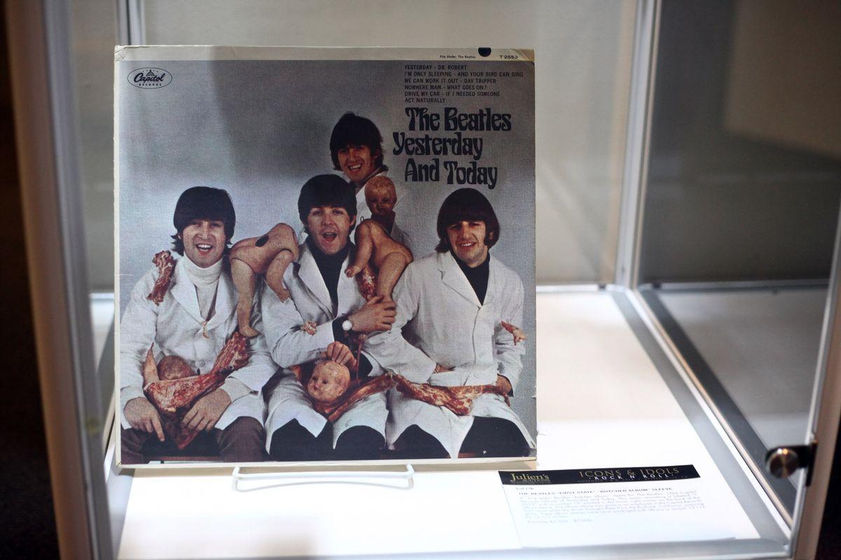 ✅ Yes, a photograph used for a Beatles album cover authentically showed the four band members with bloody dolls and cuts of raw meat. snopes.com/fact-check/the…
