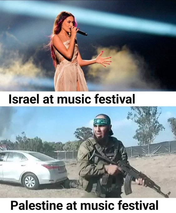 Israel's culture is Judeo-Christian culture where women can sing and dance and be happy. Gazans follow Islamic culture where women are in portable black tents, with singing and dancing is forbidden. Hamas wanted to enforce it in Israel too when they attacked a Music festival on