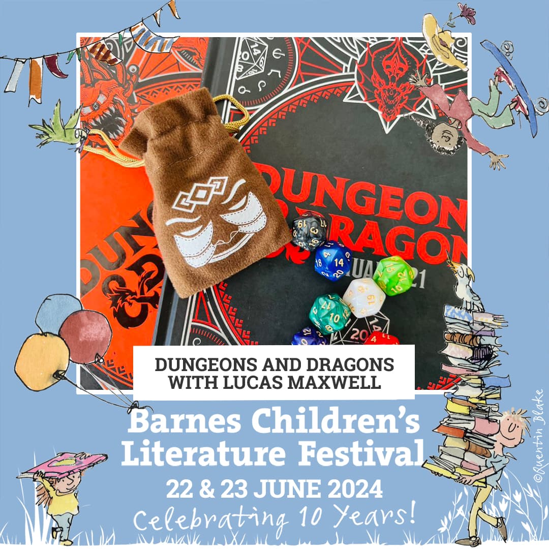 🎲🧙‍♂️🐉⚔️🏰🏹@lucasjmaxwell is bringing #dungeonsanddragons back to the UK's biggest kids' books party on Sunday 23 June. THIS IS HOW WE ROLL⬇️barneskidslitfest.org/whats-on/