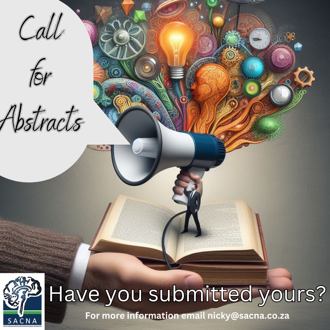 📷 Deadline to submit abstracts is approaching. 📷 Have you submitted yours? - sacna.co.za