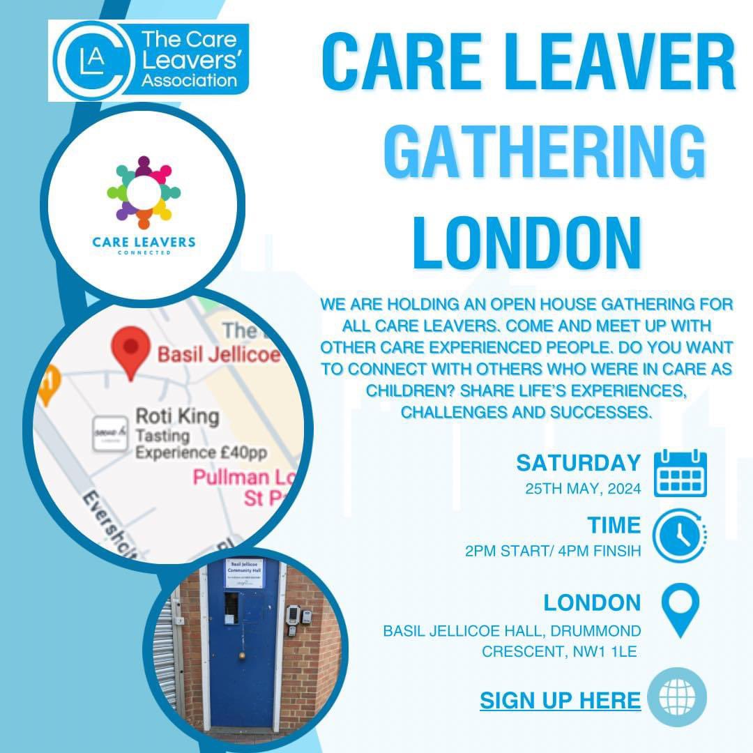 Hello everyone, we just wanted to remind you about our Care Leavers Connected upcoming face to face event in London. Please book your space here: eventbrite.co.uk/e/london-care-…